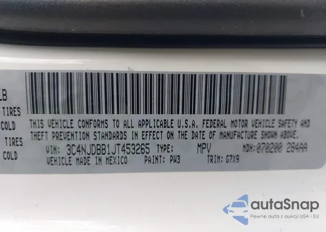 2018 Jeep Compass Altitude 4X4 from USA, damaged, VIN 3C4NJDBB1JT453265